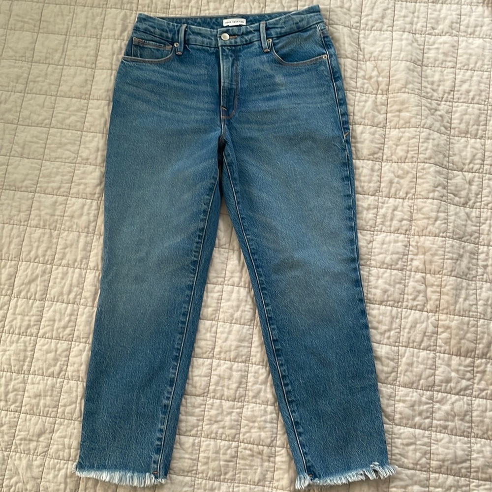 Good American Cropped Jeans, Size 4/27